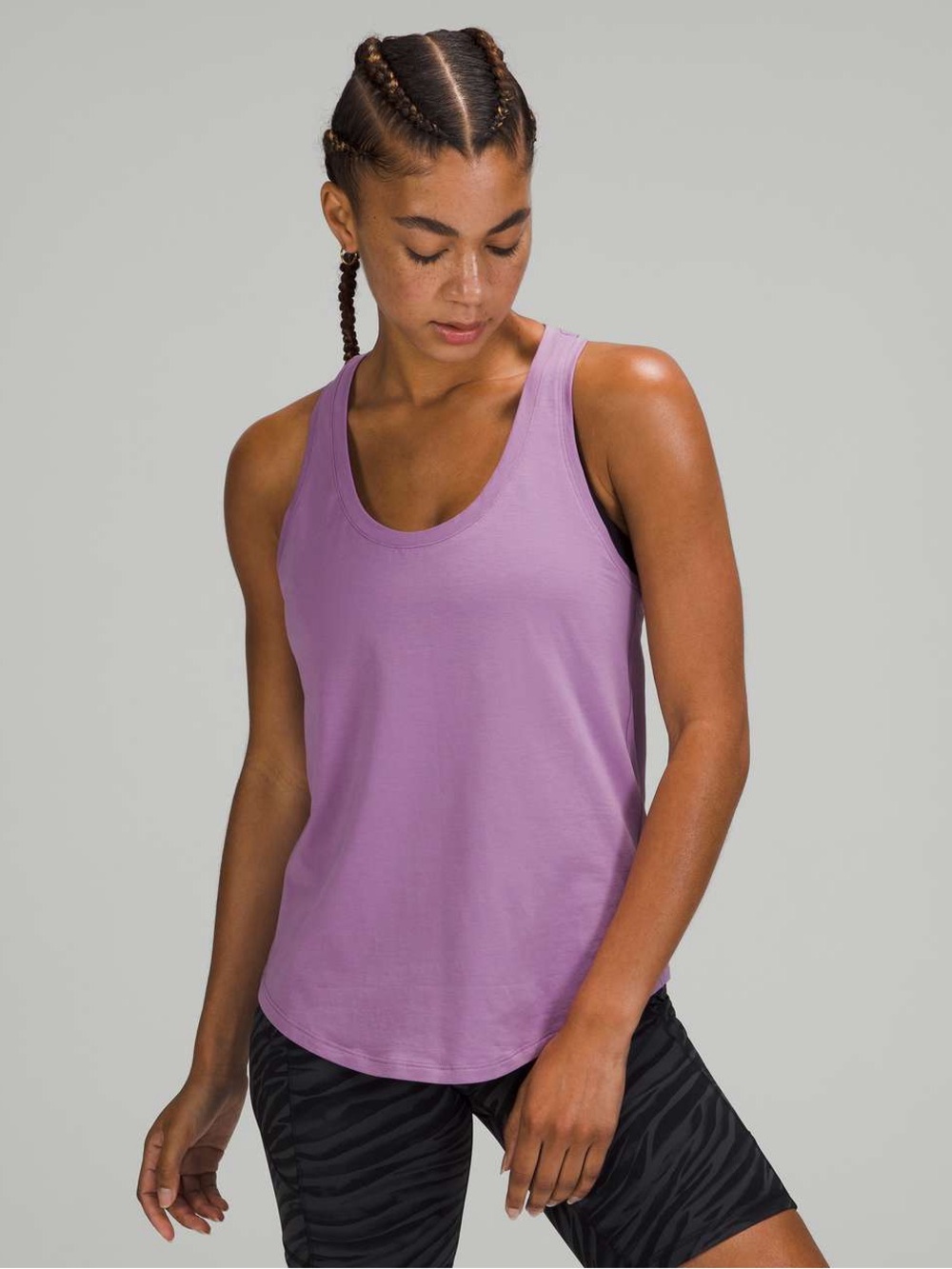 Lululemon Love Tank Top Women’s Size 20 purple Lavender Pima Cotton Racerback